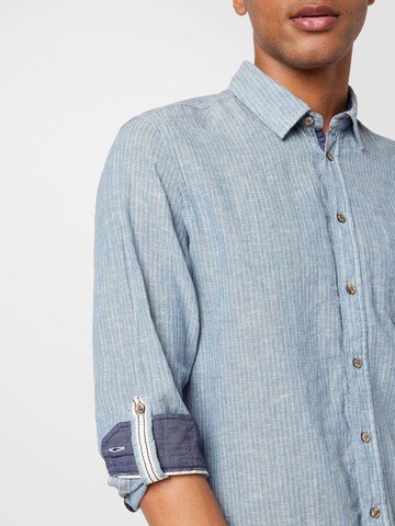 BLEND Regular fit Button Up Shirt in Blue