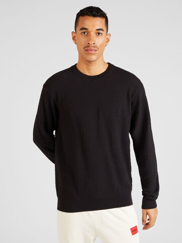 HUGO Pullover 'Sonderson' in Schwarz: Vorderseite
