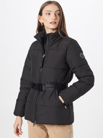 Calvin Klein Regular Winter Jacket in Black: front