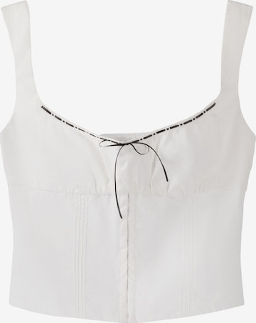 Bershka Blouse in White: front