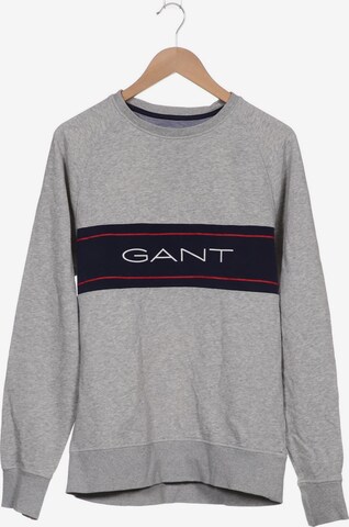 GANT Sweatshirt & Zip-Up Hoodie in L in Grey: front