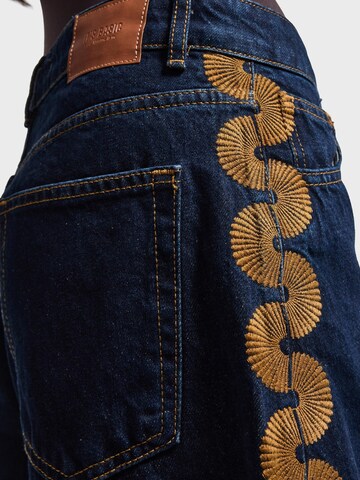 IT'S BASIC - Pierna ancha Vaquero 'ETHNIC ELEPHANT LEG MID RISE  JEANS' en azul: frente