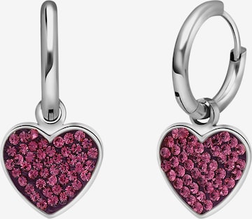 Lucardi Ohrringe in Pink: Vorderseite