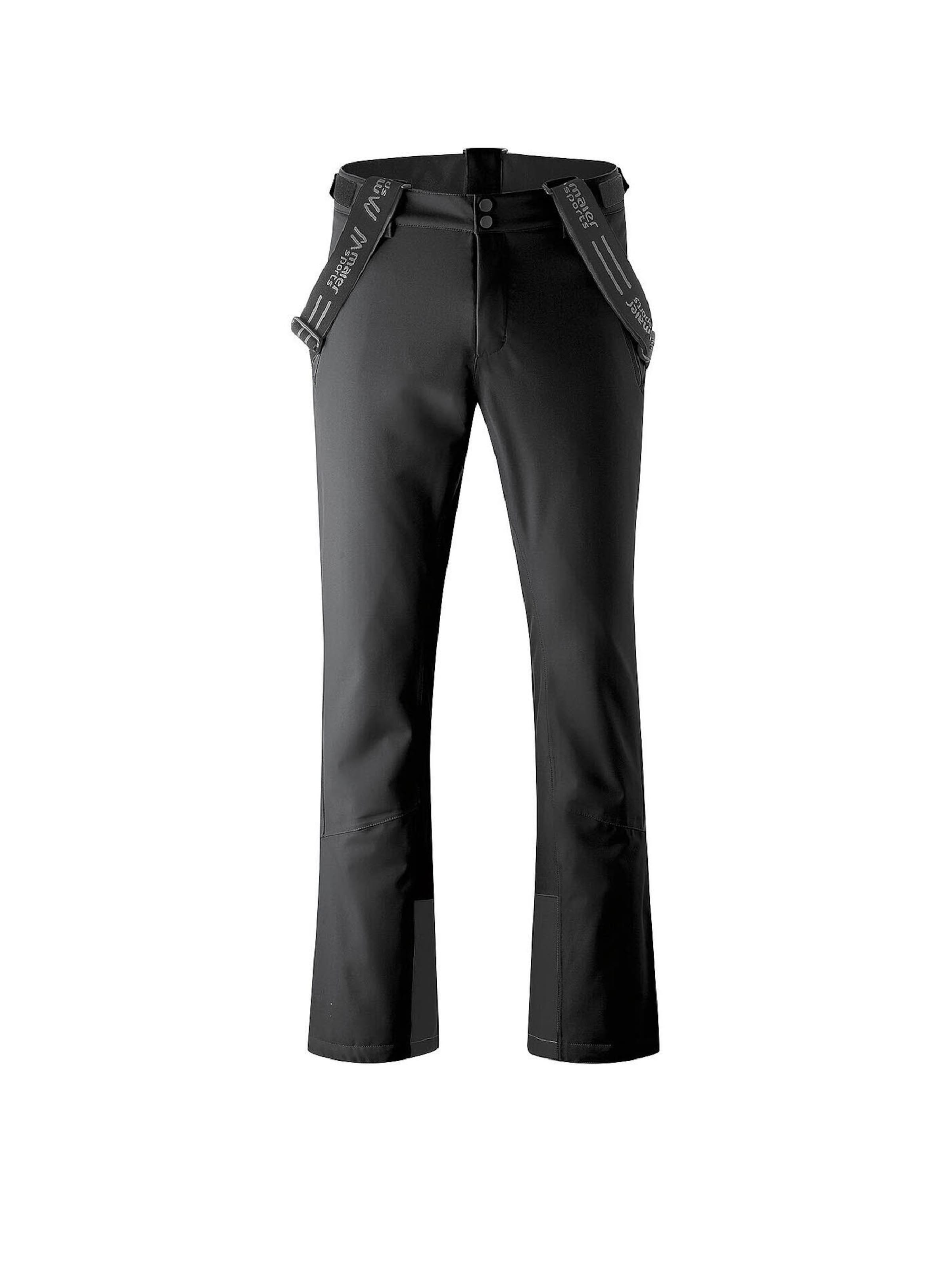 Maier Sports Regular Skihose 'Anton' in Schwarz: Vorderseite