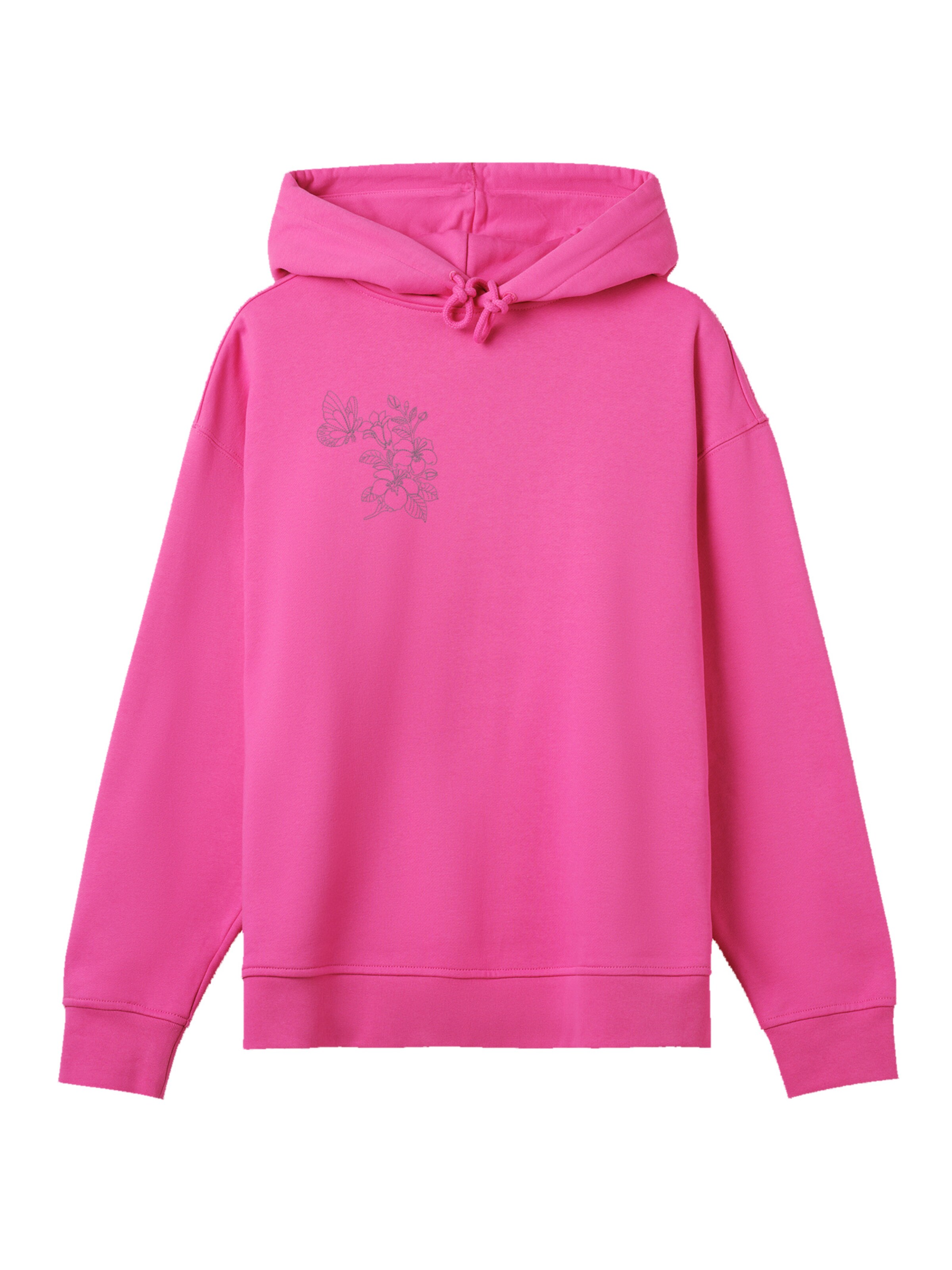 F4NT4STIC Pullover 'Schmetterling Blumen bestickt' in Pink: Vorderseite