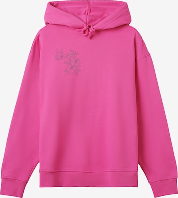 F4NT4STIC Sweatshirt 'Schmetterling Blumen bestickt' in Pink: front