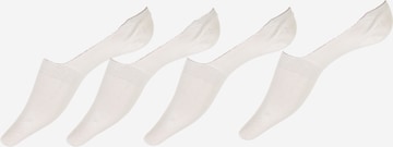 VERO MODA Дамски чорапи тип терлици в бяло: отпред