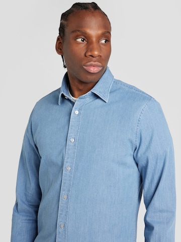 Michael Kors Slim Fit Hemd in Blau