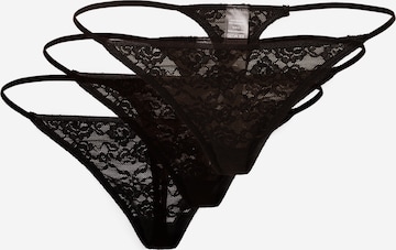 Monki String in Black: front