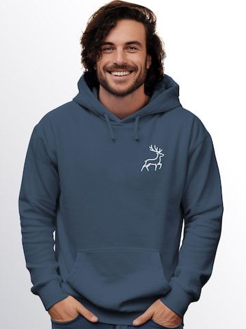 Neverless Sweatshirt 'Hirsch' in Blue