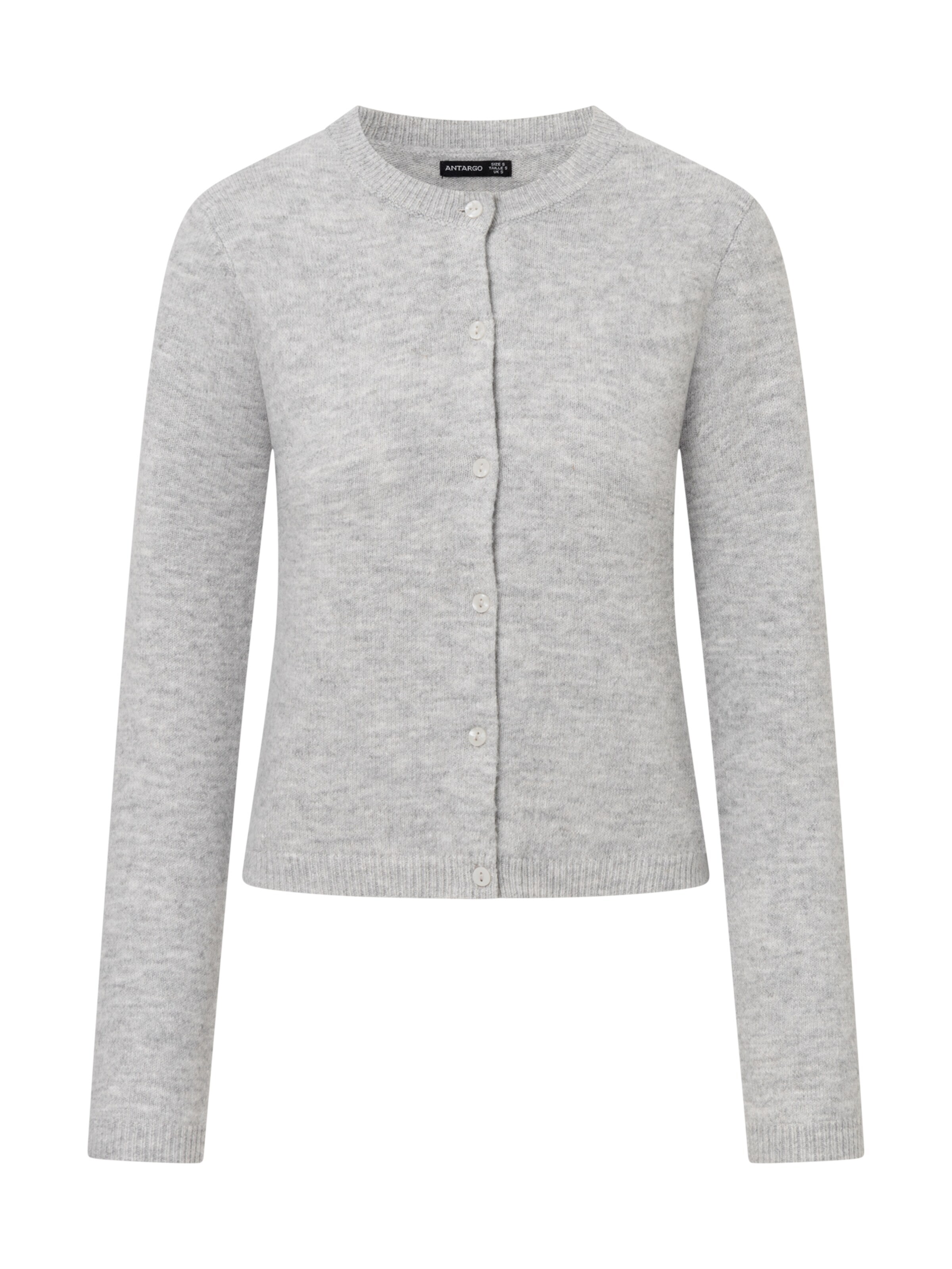 Antargo Strickjacke 'Hara'‌‌‌‌‌‌‌‌‌ in Grau: Vorderseite