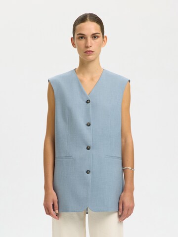 SELECTED Gilet 'SLFBOXY LISA' in Blauw: voorkant