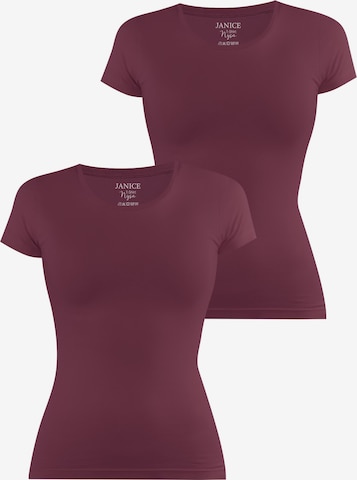 Janice Shirt 'Nysa' in Rot: Vorderseite