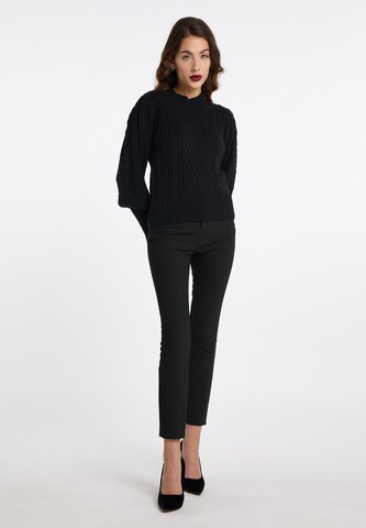 Pullover di faina in nero