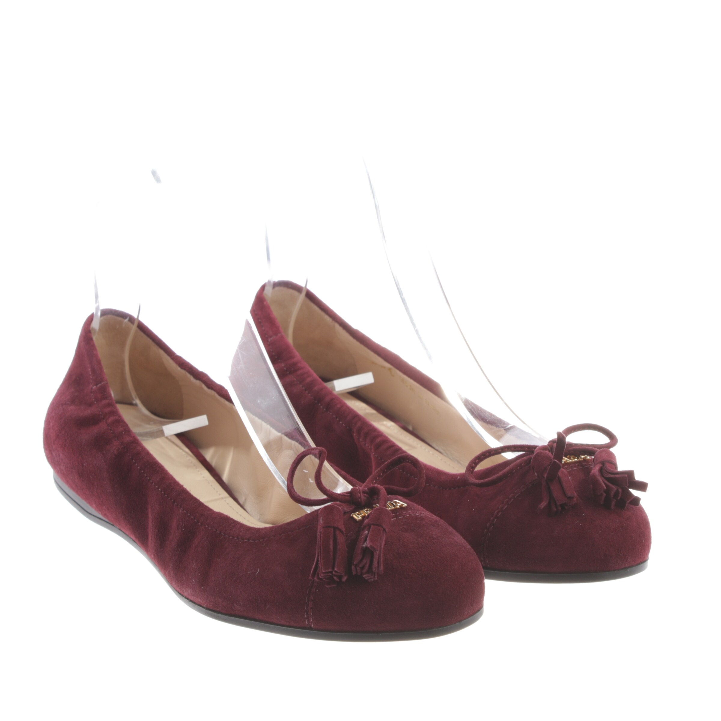 PRADA Flats & Loafers in 37,5 in Bordeaux, Item view