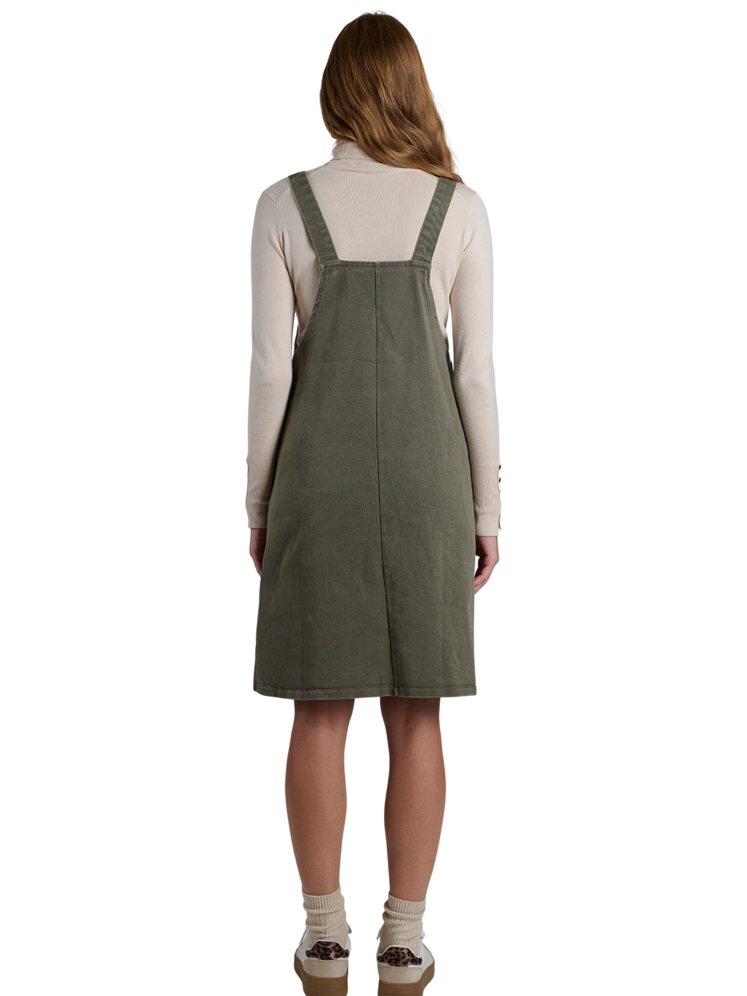 LYN MAMA Dungaree skirt in Green