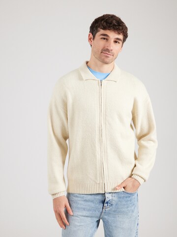 JACK & JONES Вязаная кофта 'JPRCCFox' в Белый: спереди