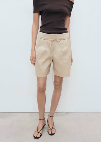 MANGO Regular Pants 'Paulo' in Beige: front