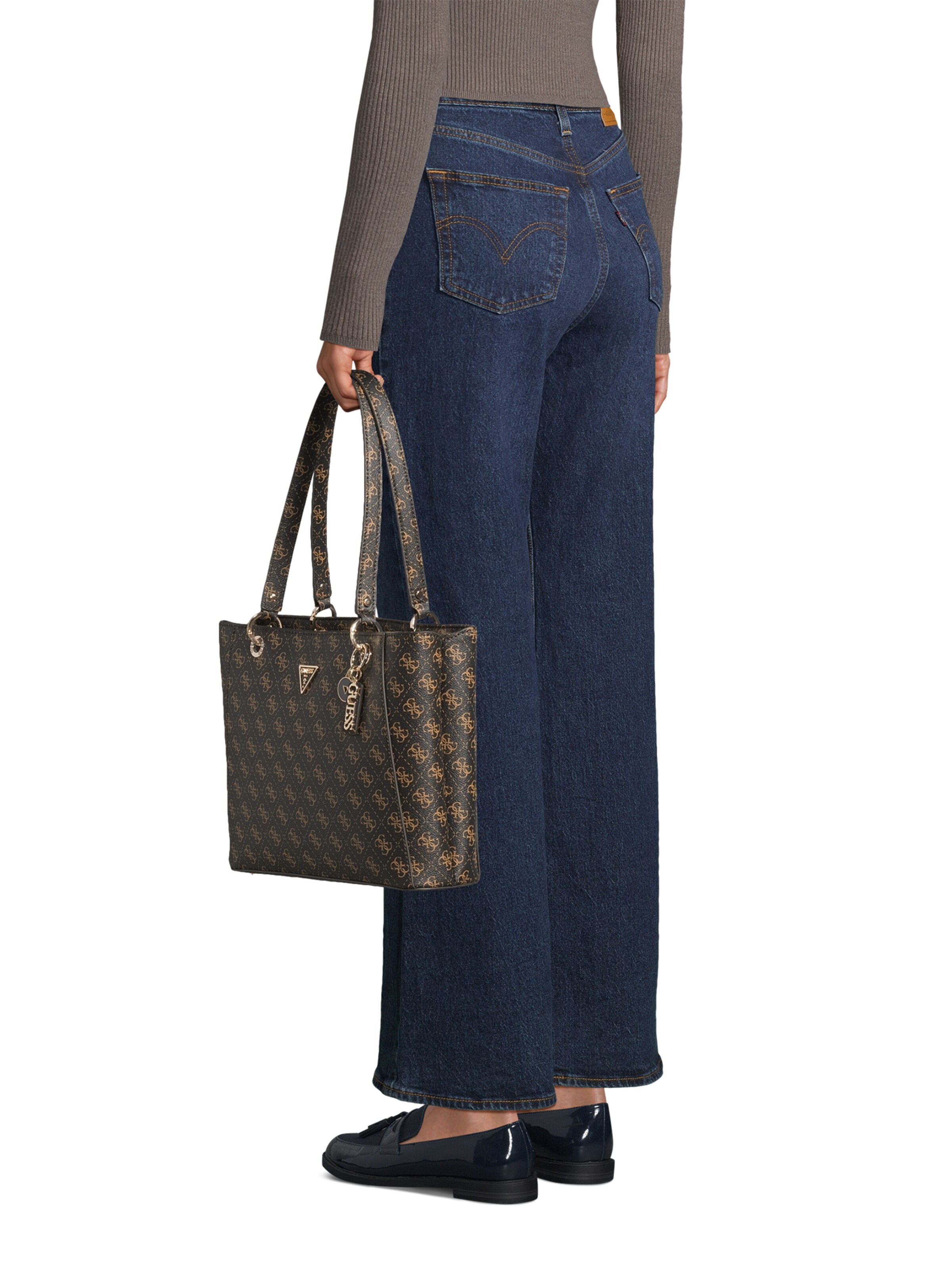 Cabas 'NOELLE II TOTE' GUESS en marron : devant