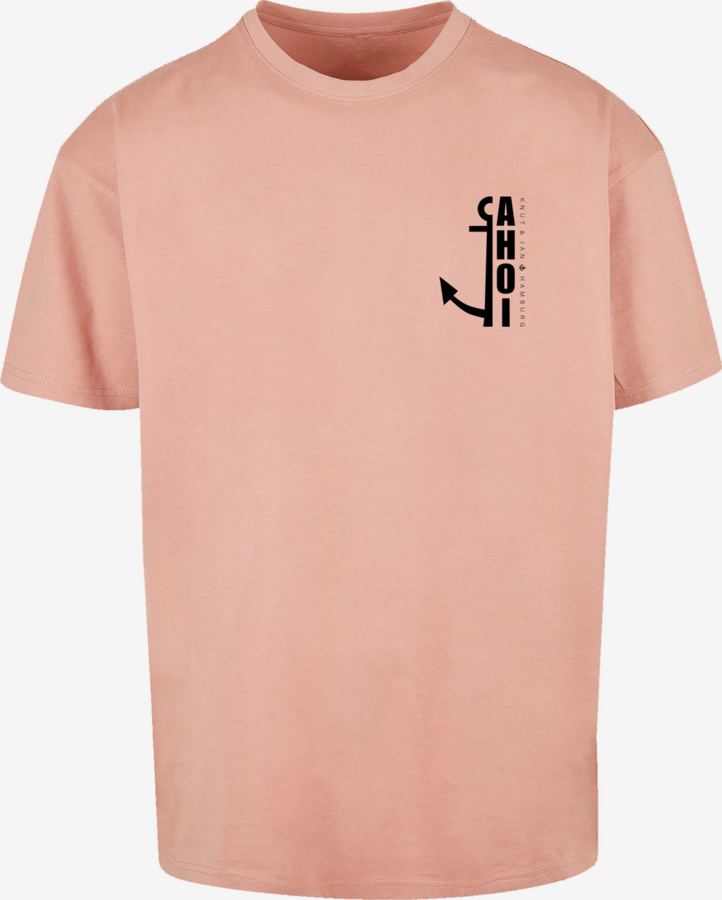 F4NT4STIC Shirt \'Ahoi Anker Knut & Jan Hamburg\' in Pastel Orange | ABOUT YOU
