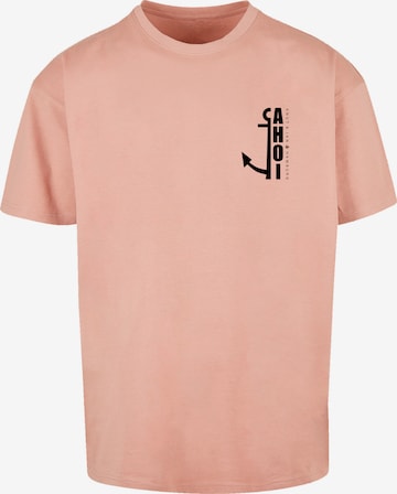 F4NT4STIC T-Shirt 'Ahoi Anker Knut & Jan Hamburg' in Orange: predná strana