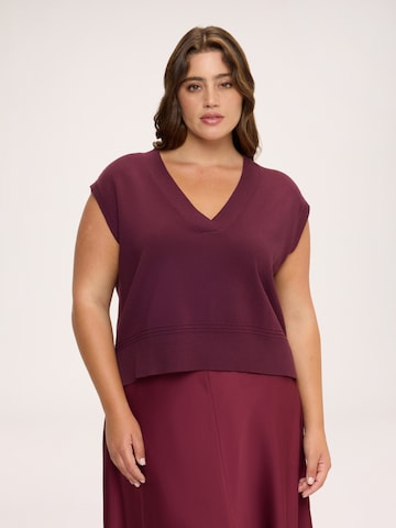 Fiorella Rubino Gebreide bodywarmer in Rood