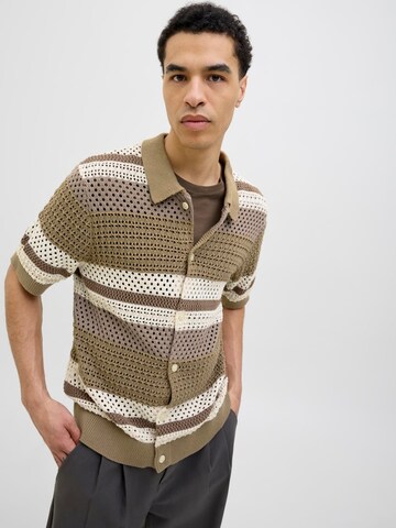 Jack & Jones Premium Comfort Fit Cardigan 'JPRBluwilmer' i brun: forside