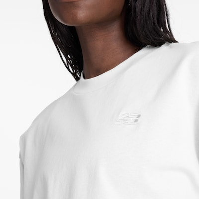 new balance T-shirt fonctionnel en blanc, Vue avec produit