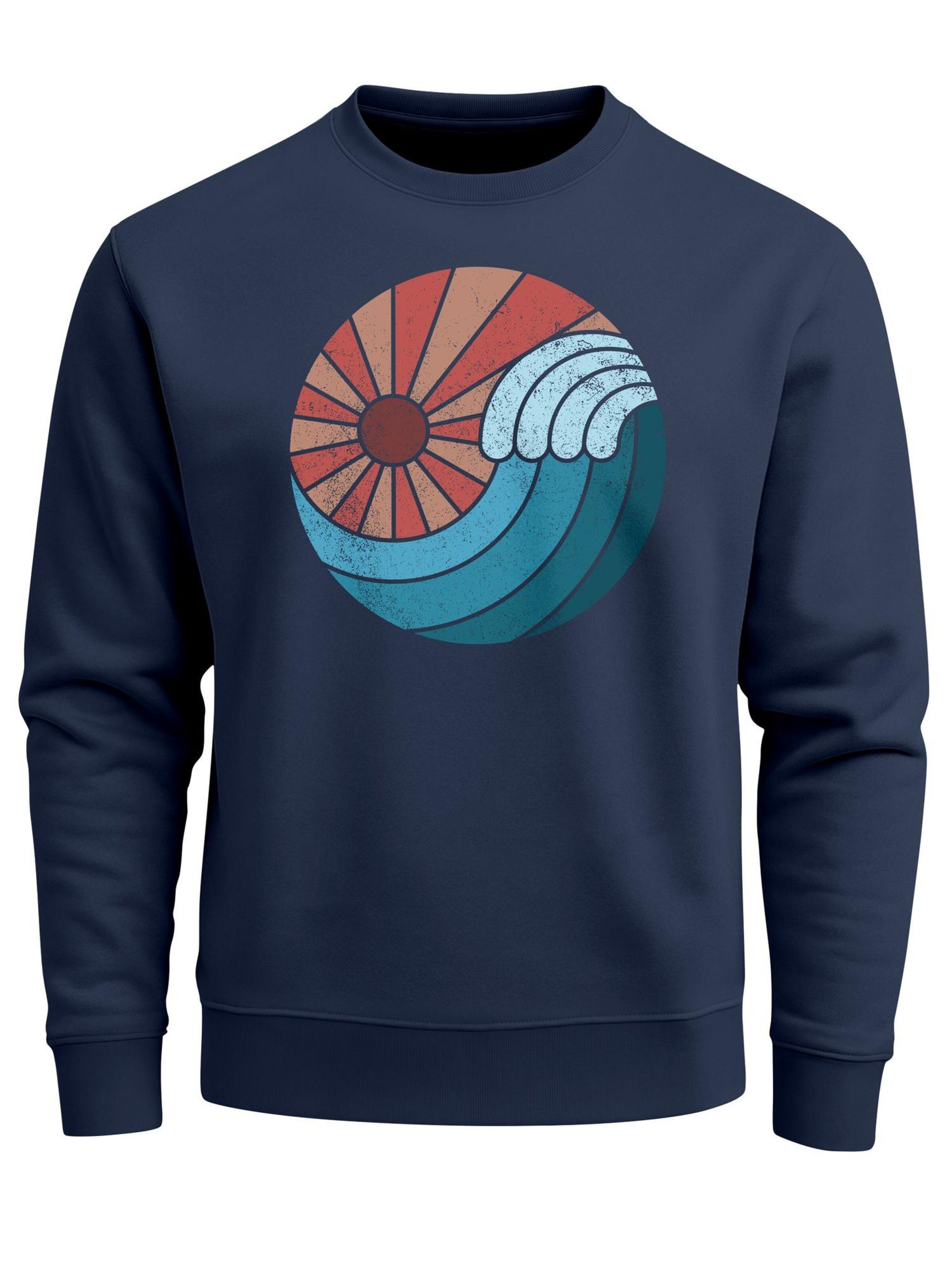 Neverless Sweatshirt 'Vintage Sunrise' in Blue: front