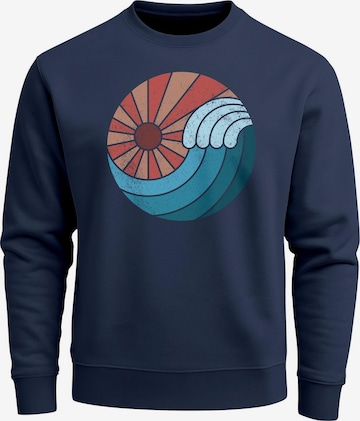 Neverless Sweatshirt 'Vintage Sunrise' in Blue: front