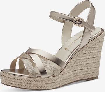 TAMARIS Strap sandal in Gold: front