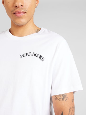 Pepe Jeans Μπλουζάκι 'CLEMENTINE' σε λευκό
