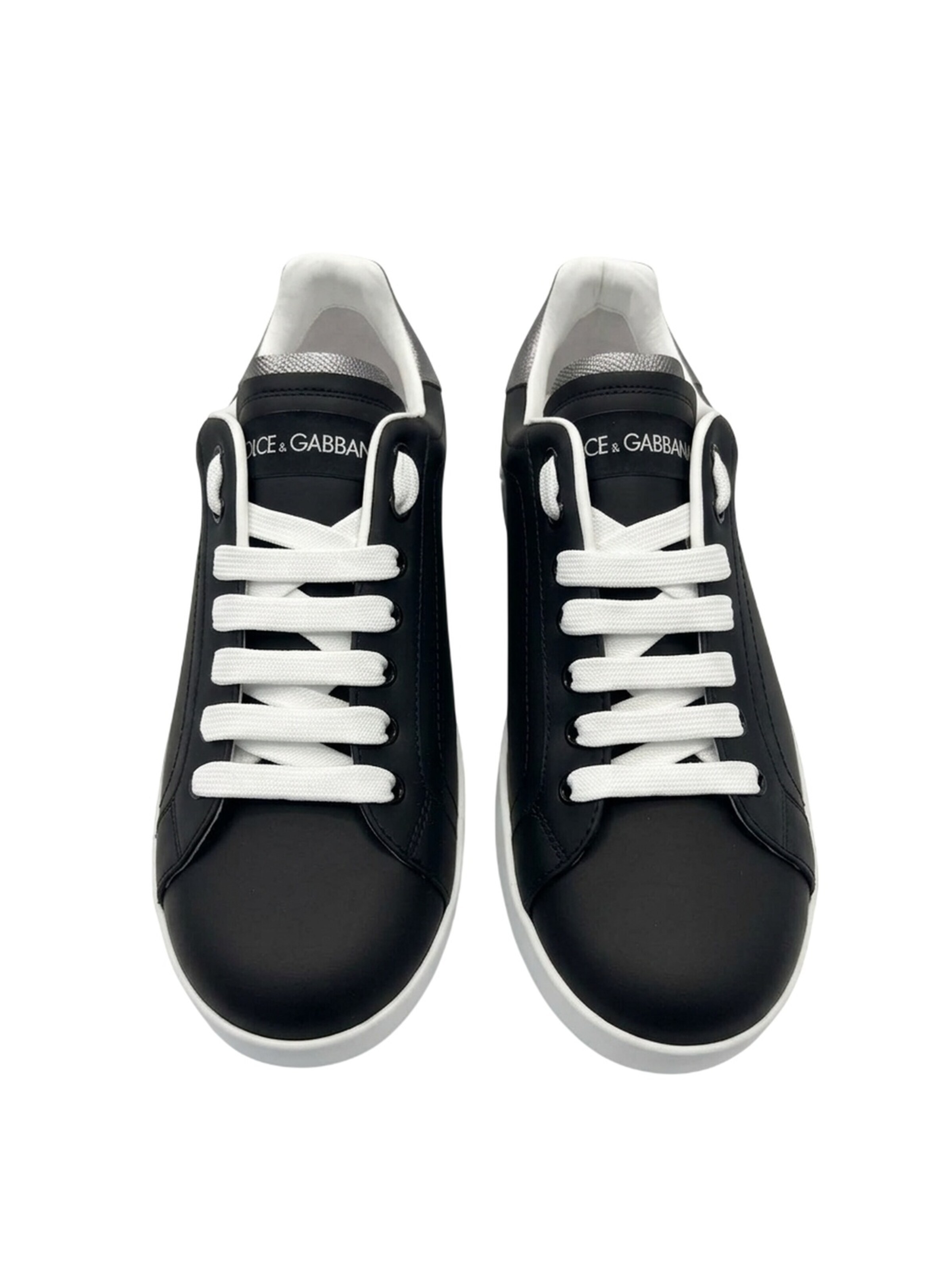 DOLCE & GABBANA Platform trainers 'Dolce & Gabbana Portofino Sneakers Herren Schwarz' in Black