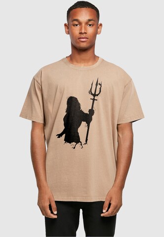 T-Shirt 'Aquaman - Mono Silhouette' ABSOLUTE CULT en beige : devant