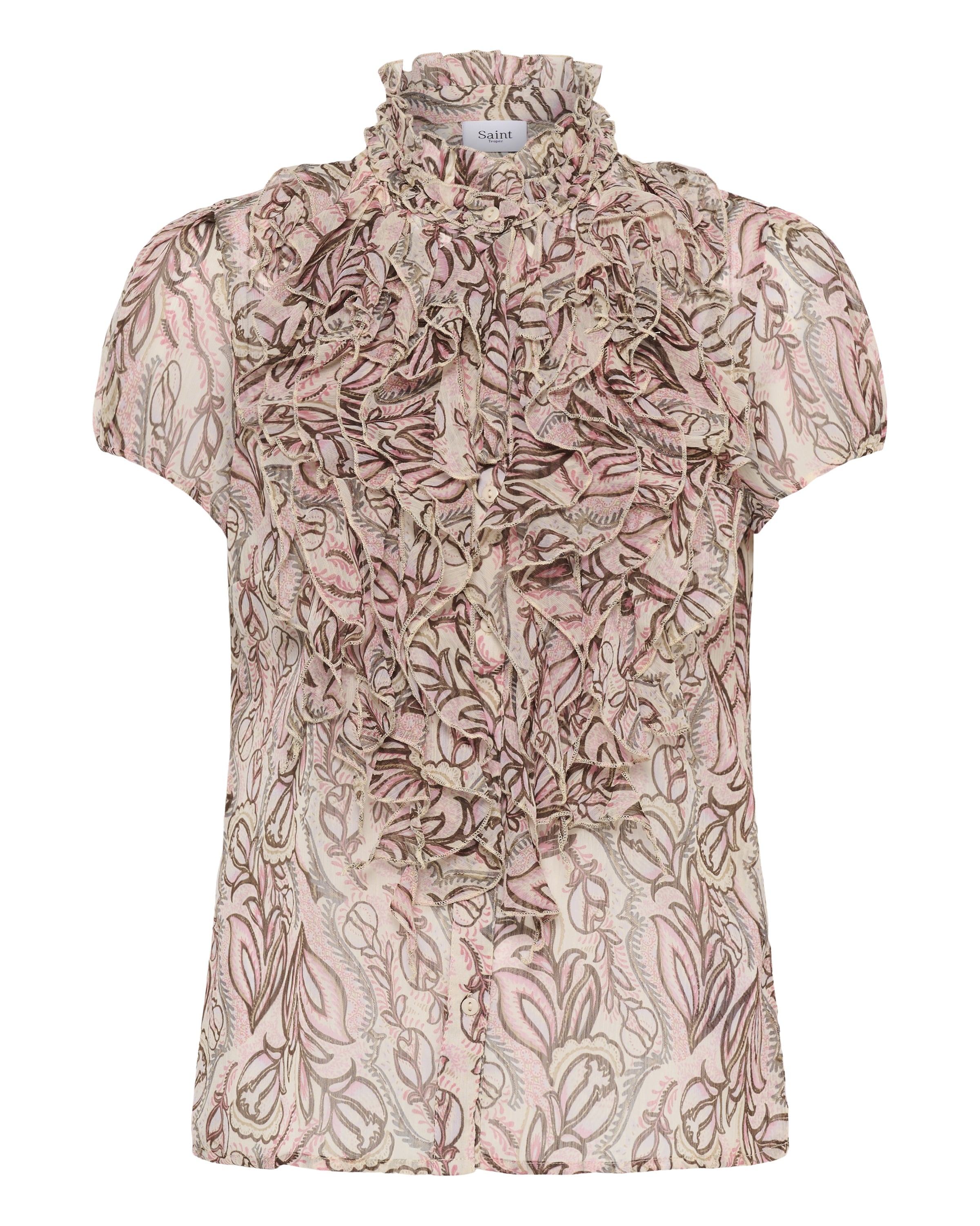 SAINT TROPEZ - Blusa 'Lilja' em bege: frente