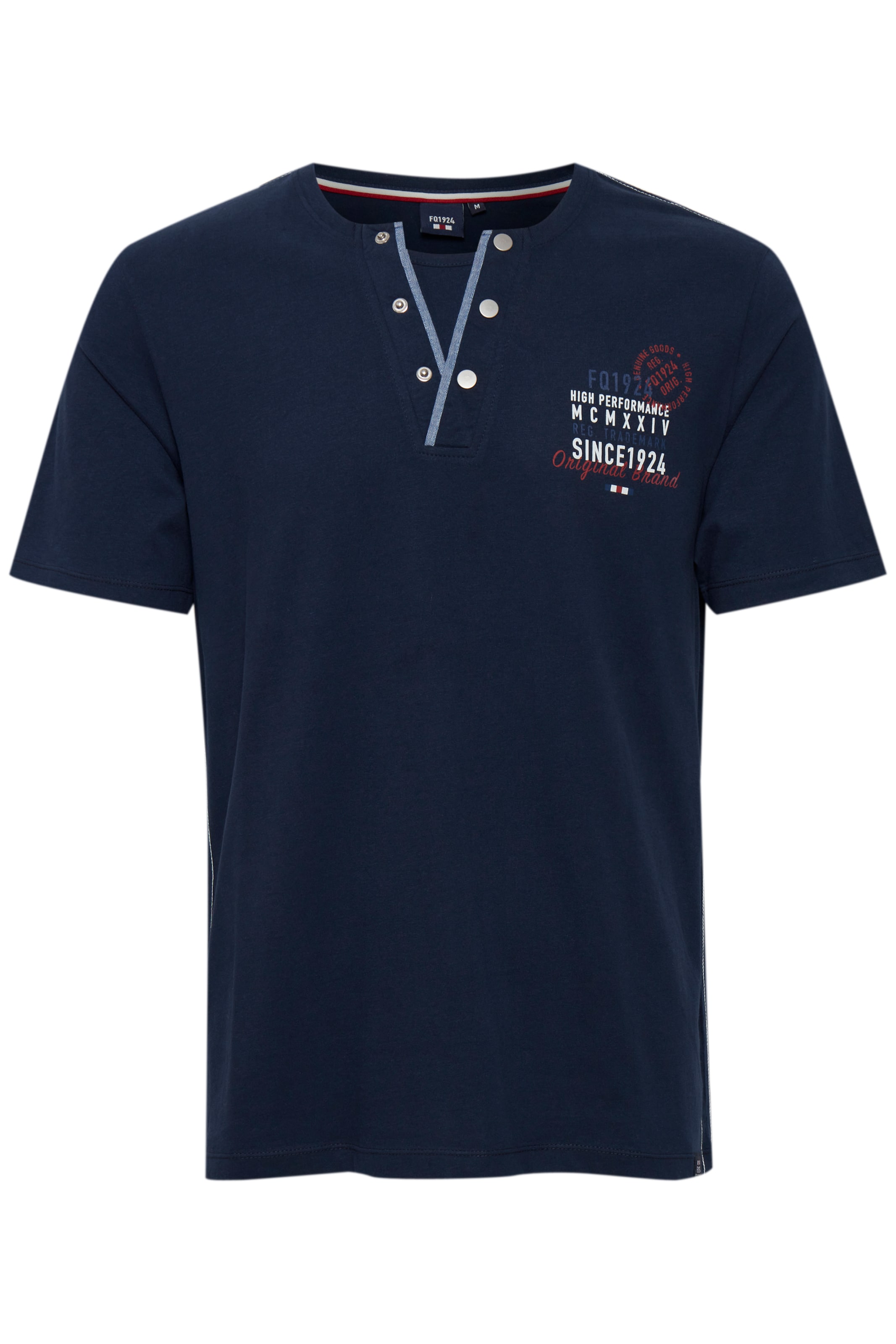 FQ1924 - Camisa 'RUDOLF' em azul: frente