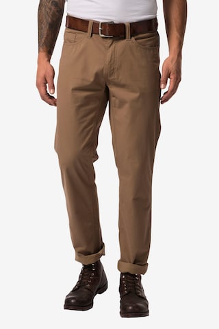 JP1880 Regular Chino in Bruin: voorkant