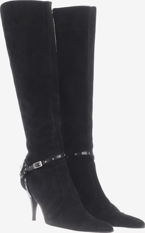 VERSACE Dress Boots in 37 in Black: front