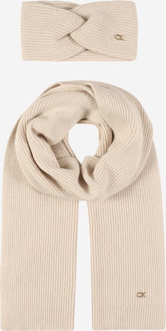 Calvin Klein Scarf in Beige: front