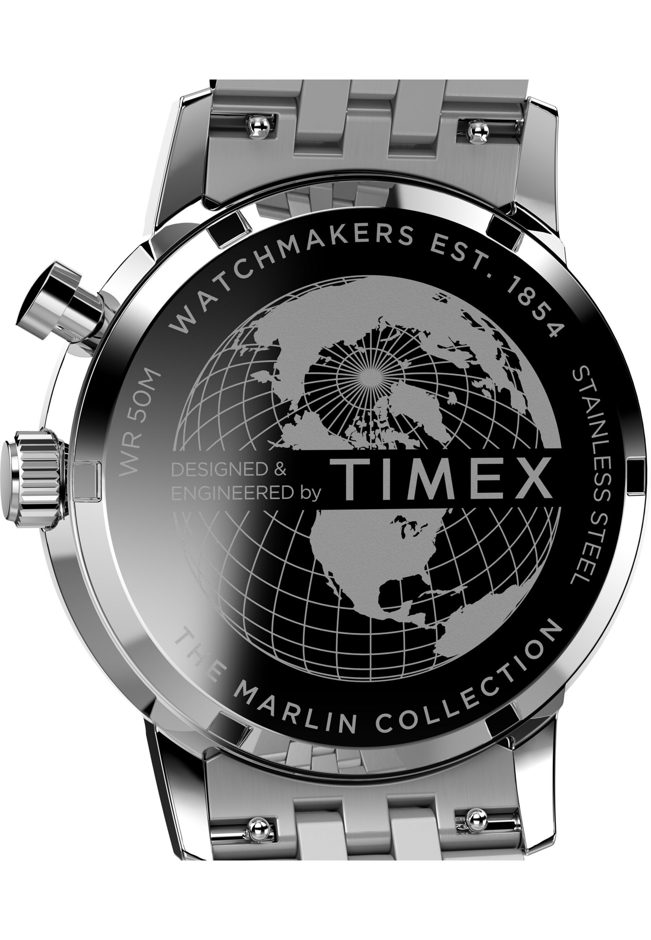 Montre à affichage analogique 'Marlin® Moon Phase' TIMEX en argent