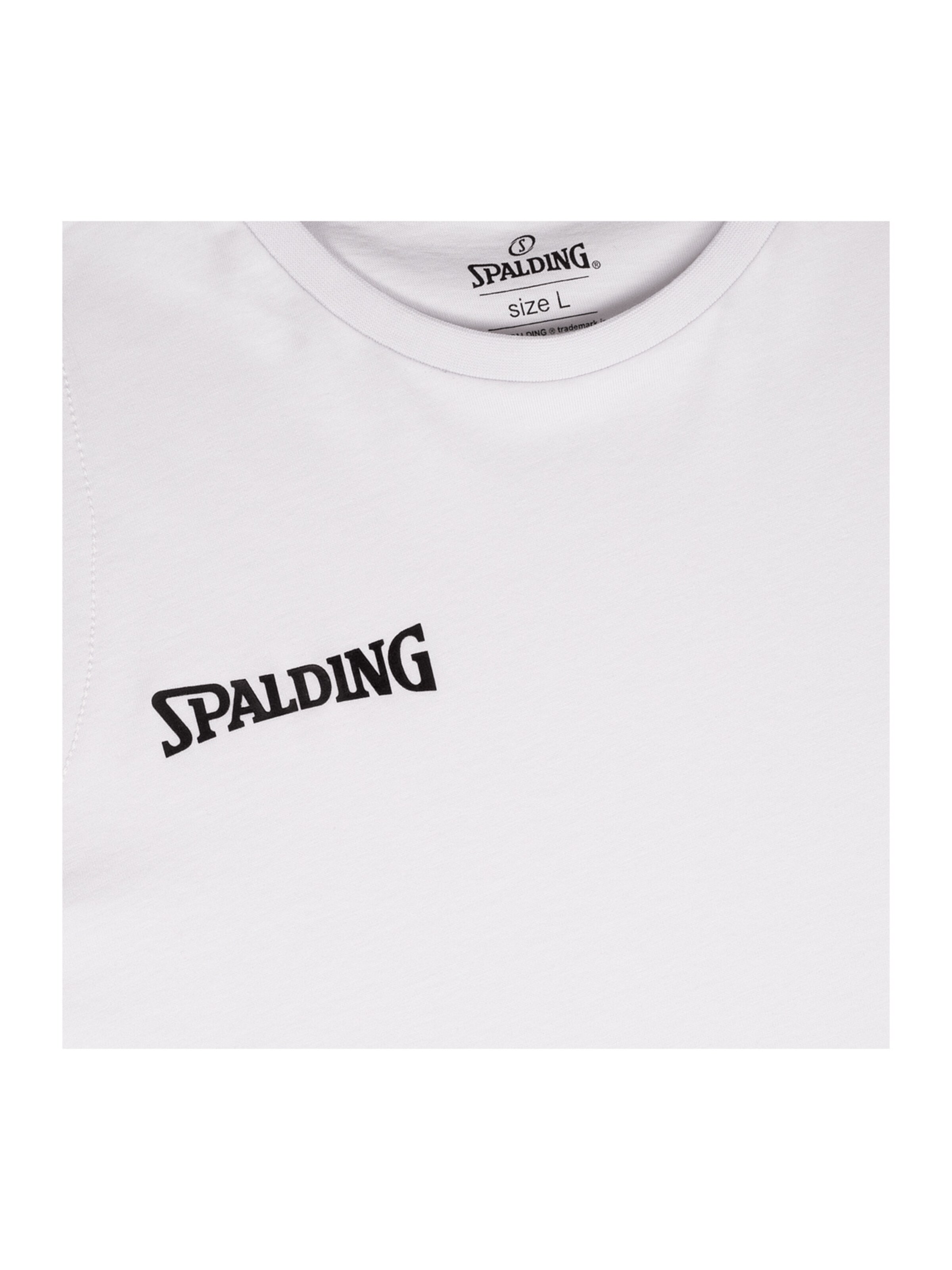 Tricou funcțional 'Essential' de la SPALDING pe alb