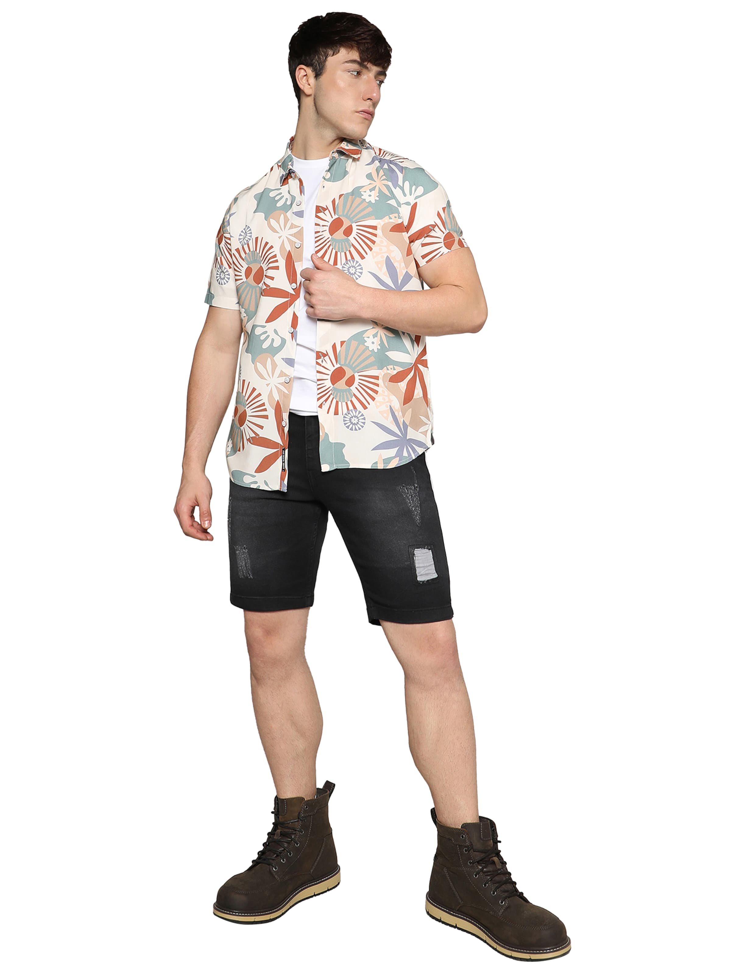 Coupe regular Chemise ' Legend ' Campus Sutra en mélange de couleurs