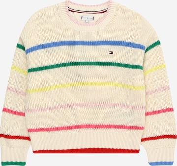 Pull-over TOMMY HILFIGER en beige : devant