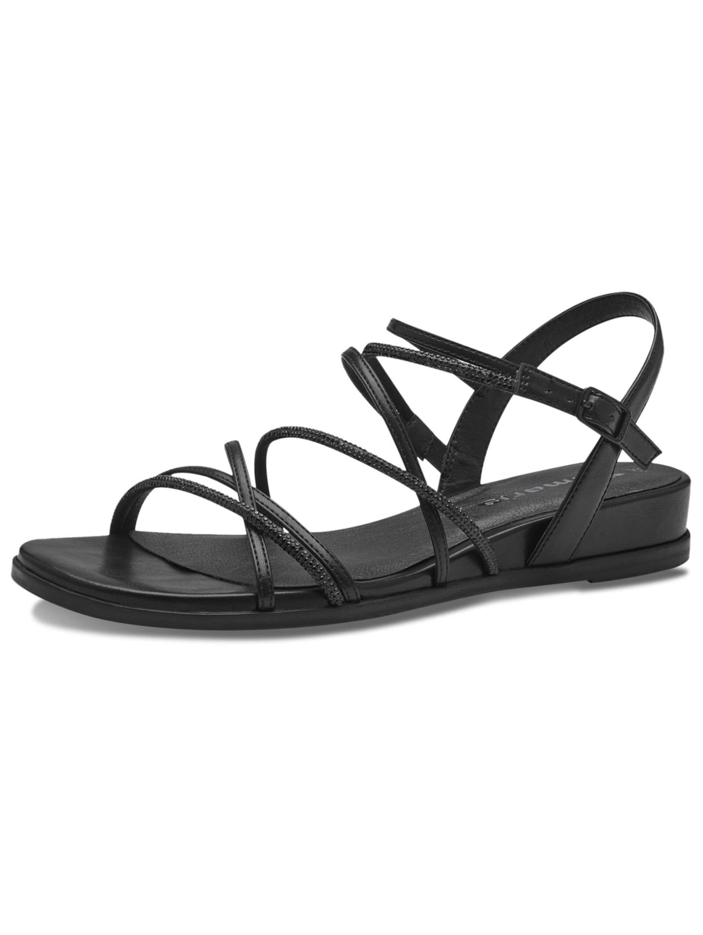 Tamaris Sandalen met riem in Zwart: voorkant