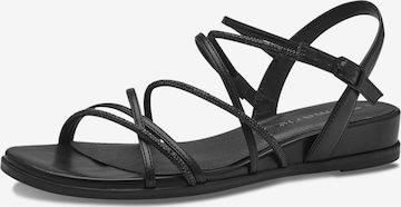 TAMARIS Sandalen met riem in Zwart: voorkant