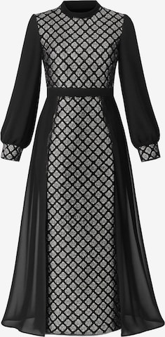 Robe de soirée MODAMIHRAM en argent : devant