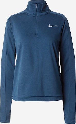 T-shirt fonctionnel 'PACER' NIKE en bleu : devant