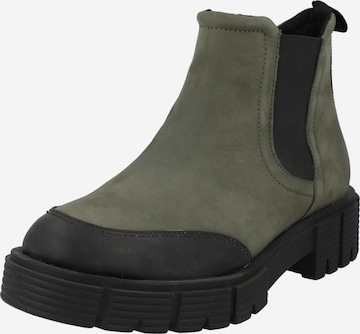 CAPRICE Chelsea Boots in Green: front