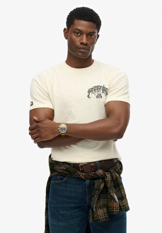 T-Shirt Superdry & Co en beige : devant
