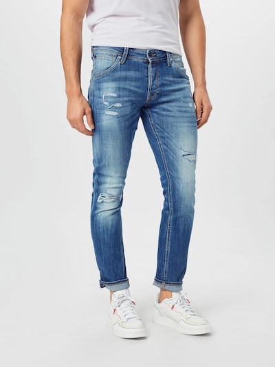 JACK & JONES Jeans 'Glenn' i blå denim, På modell